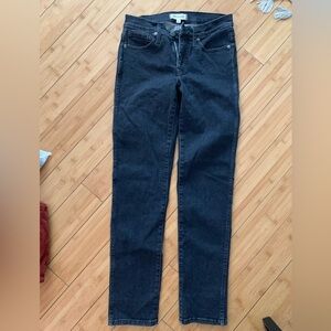 Madewell Black Denim Jeans skinny straight size 27